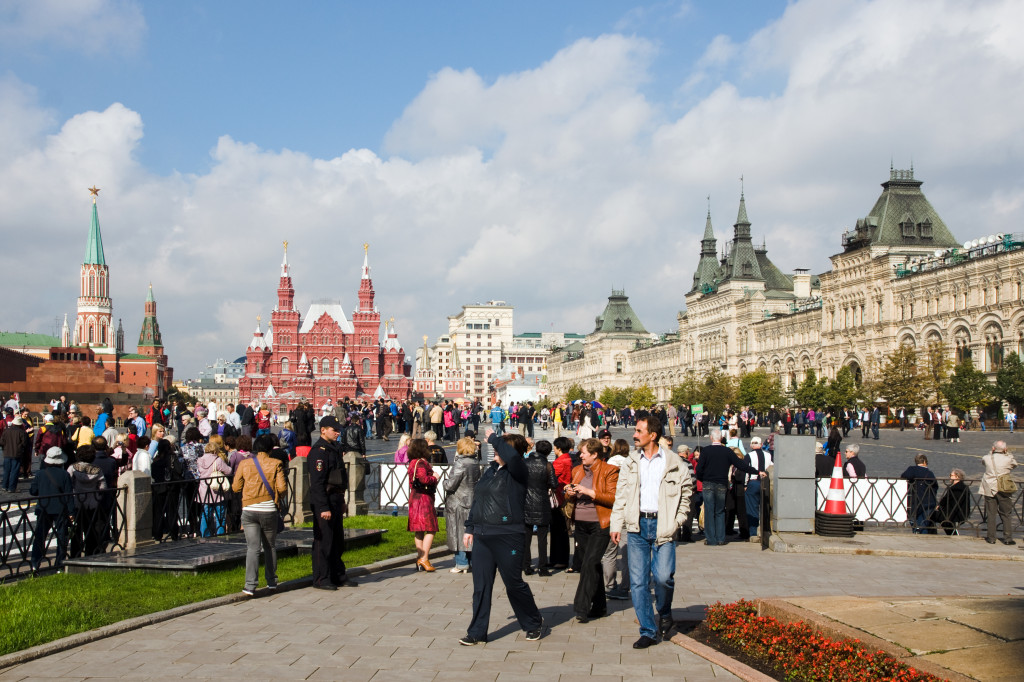 Auf dem Roten Platz in Moskau