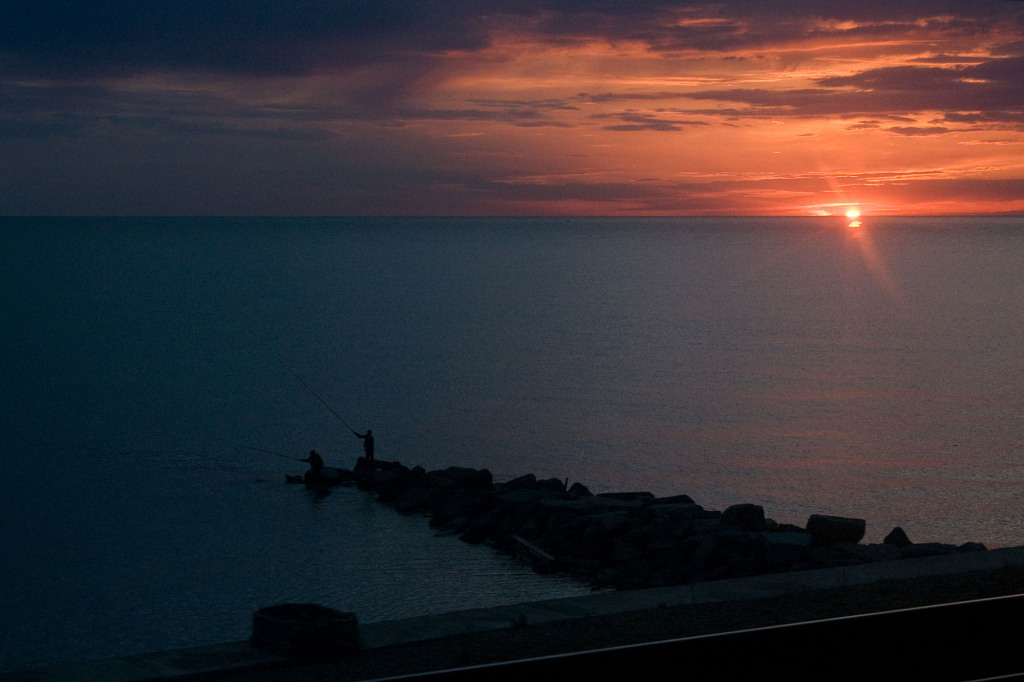 Abschied vom Schwarzen Meer mit Sonnenuntergang