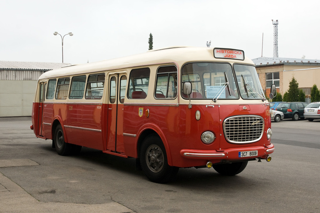 Das Museumsfahrzeug der Budweiser Verkehrsbetriebe