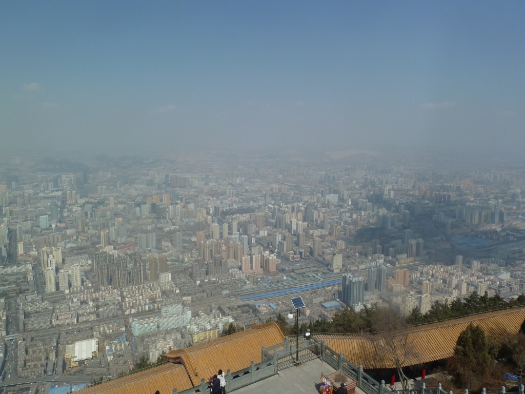 Ausblick hoch über Lanzhou