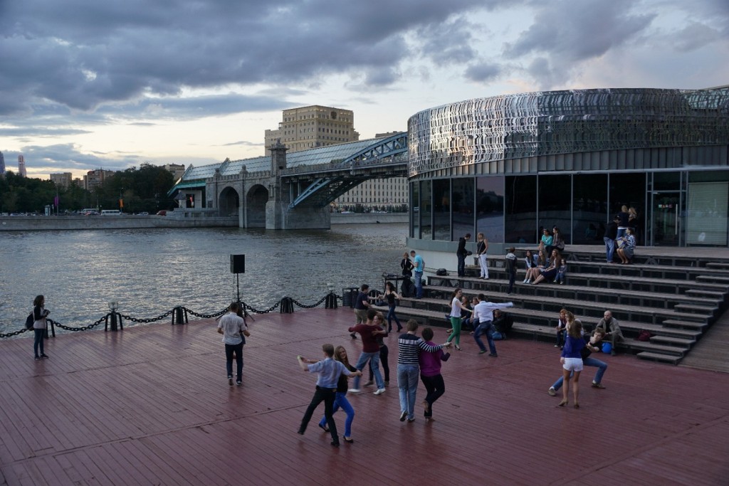 Freiluftvergnügen an der Moskwa