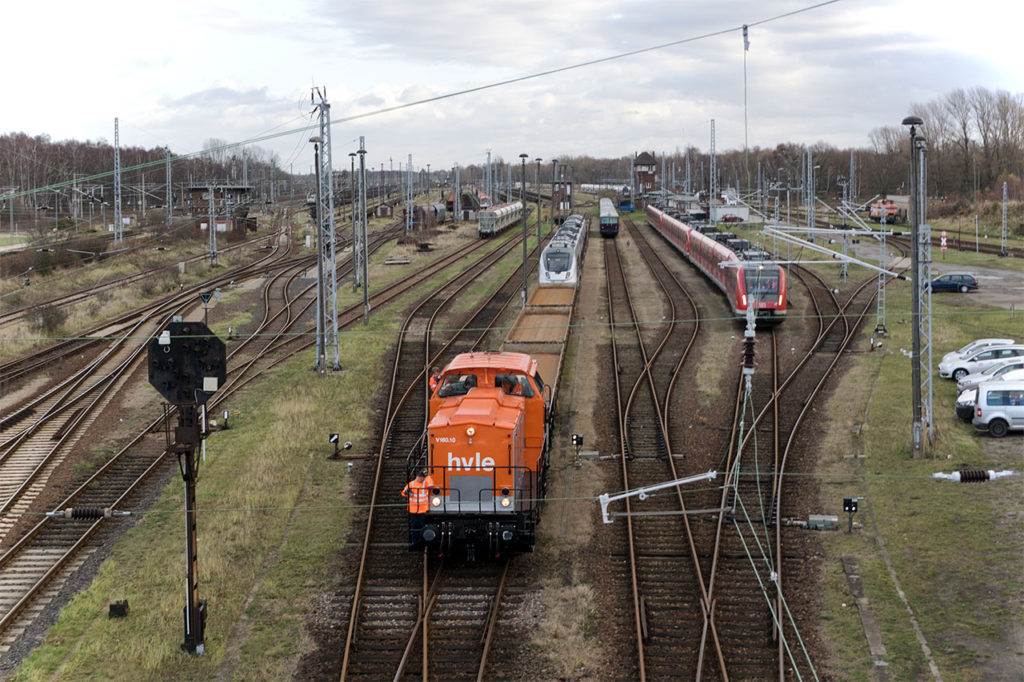 Rangierabteilung im Rail Logistik Center (RLC) Wustermark
