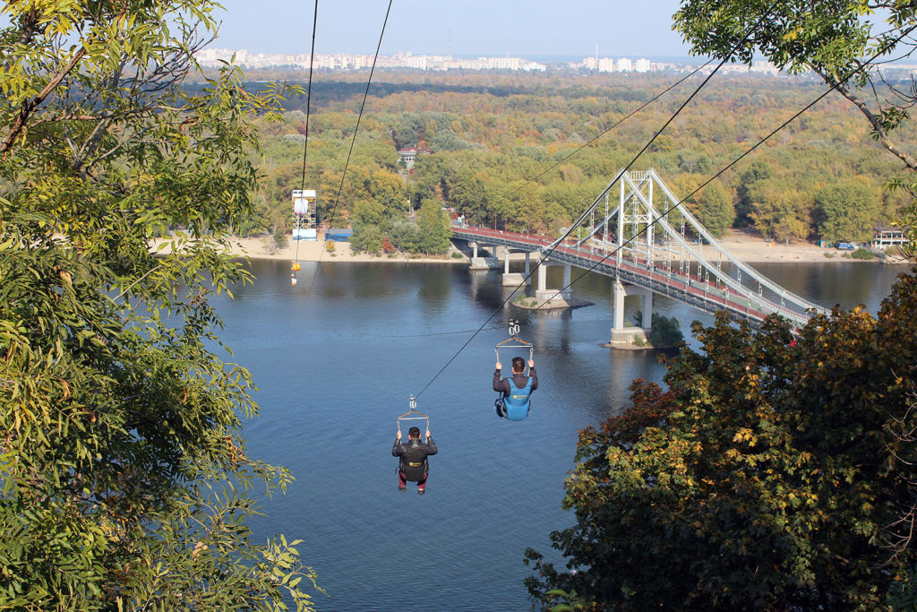 Seilbahn über den Dnepr