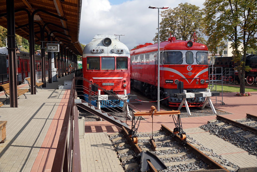 Im Außenbereichs des Vilniuser Eisenbahnmuseums